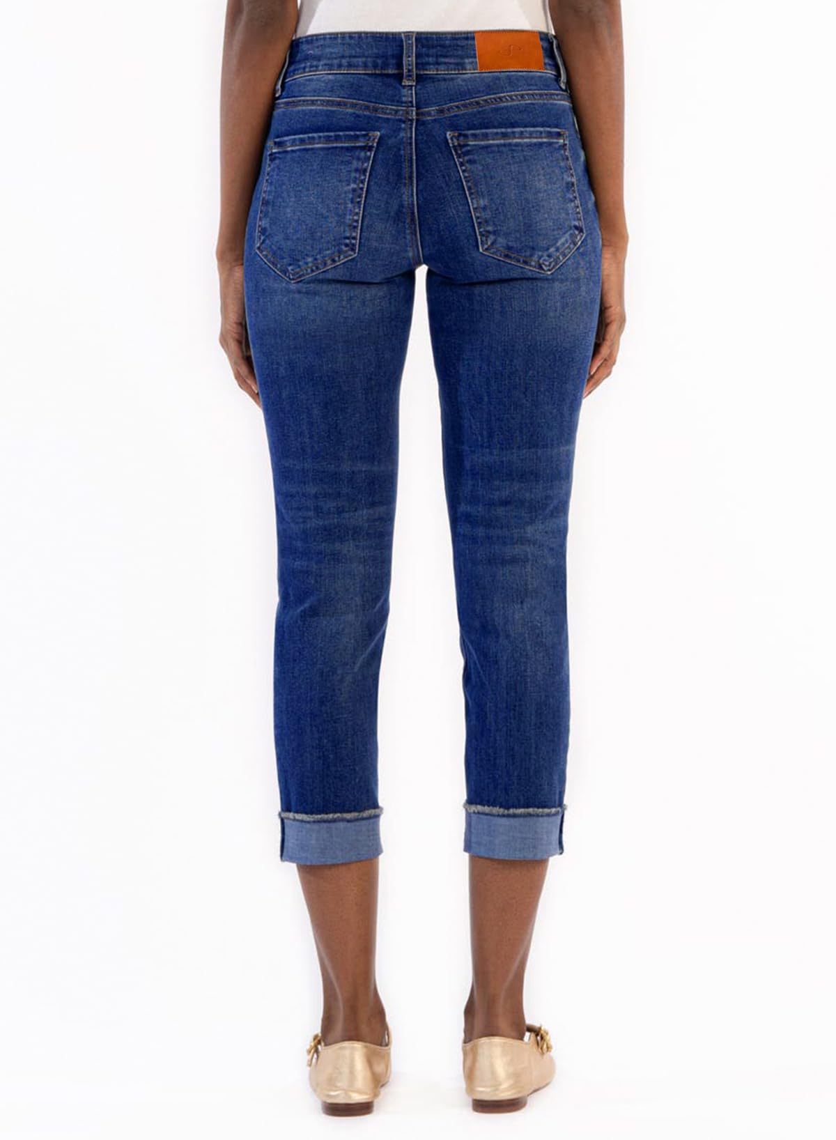 Foto 3 pulgar | Pantalones Capri Sidefeel Zimbaplatinum De Cintura Alta Para Mujer, Color Azul - Venta Internacional.