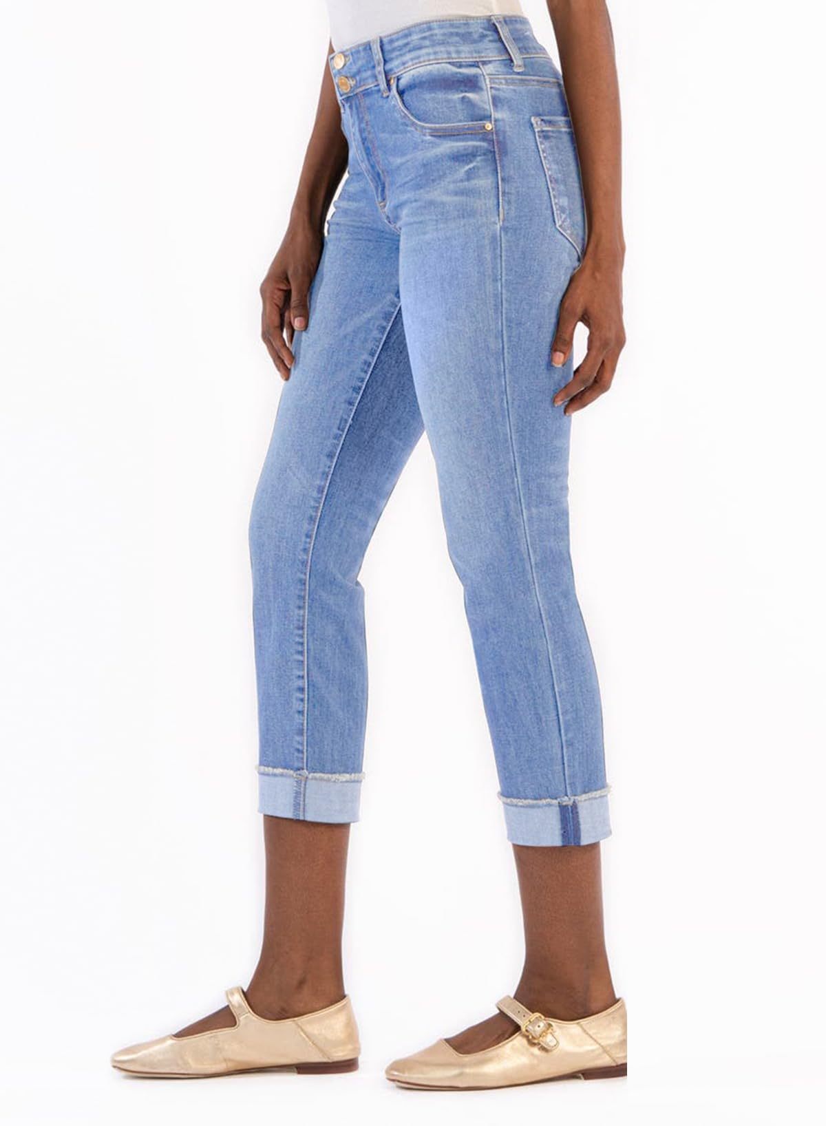Foto 4 pulgar | Vaqueros Capri Sidefeel Zimbaplatinum Para Mujer De Cintura Alta - Venta Internacional.