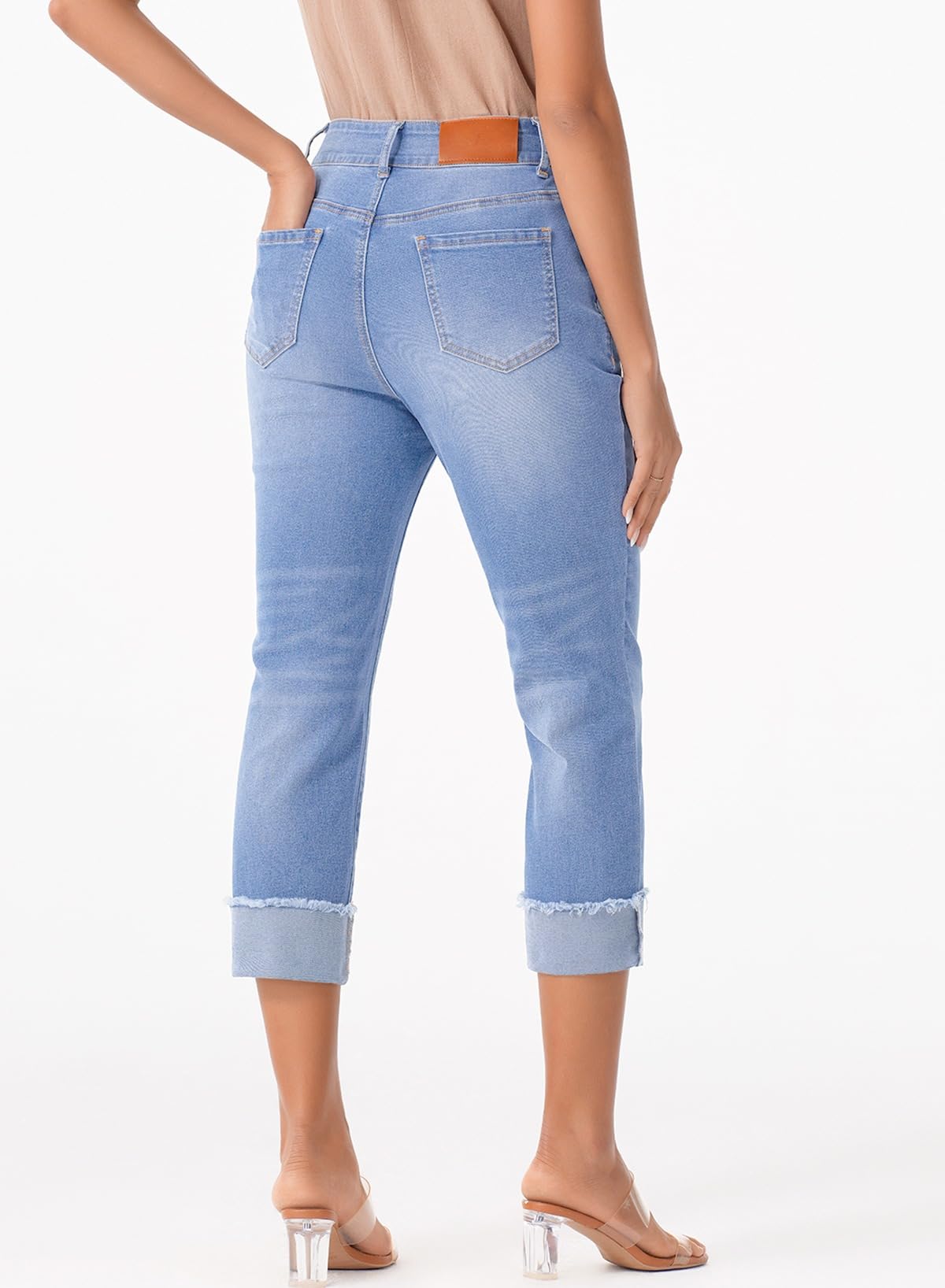Foto 6 pulgar | Vaqueros Capri Sidefeel Zimbaplatinum Para Mujer De Cintura Alta - Venta Internacional.