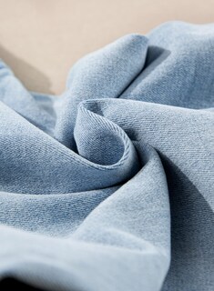 Foto 4 | Vaqueros Sidefeel Zimbaplatinum, Pierna Ancha, Cintura Alta, Azul Claro - Venta Internacional.