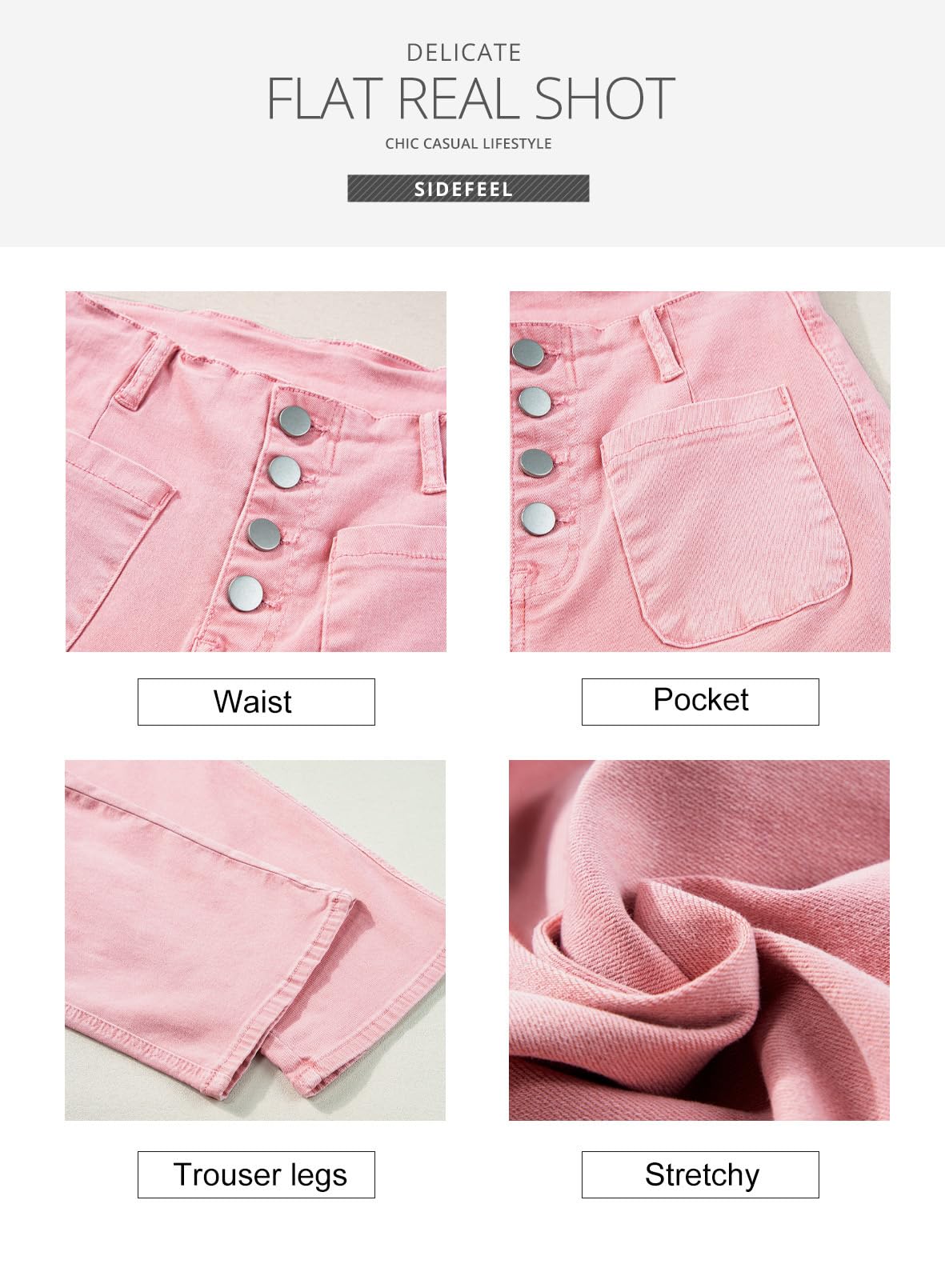 Foto 6 pulgar | Jeans Sidefeel Zimbaplatinum De Pierna Ancha Y Cintura Alta Para Mujer - Venta Internacional.