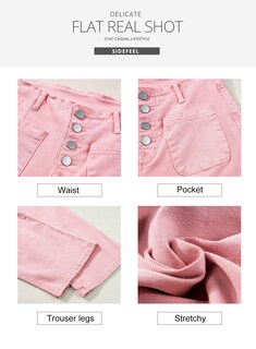 Foto 5 | Jeans Sidefeel Zimbaplatinum De Pierna Ancha Y Cintura Alta Para Mujer - Venta Internacional.