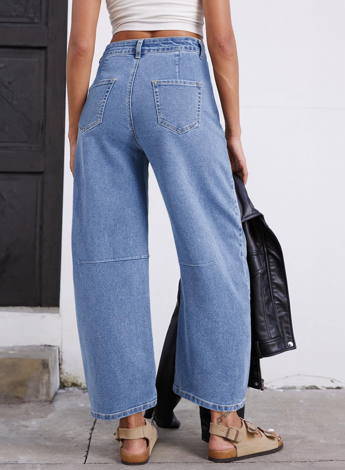 Foto 2 | Jeans Astylish Para Mujer, Pierna Ancha, Cintura Alta, Talla 6, Azul Ashleigh - Venta Internacional.