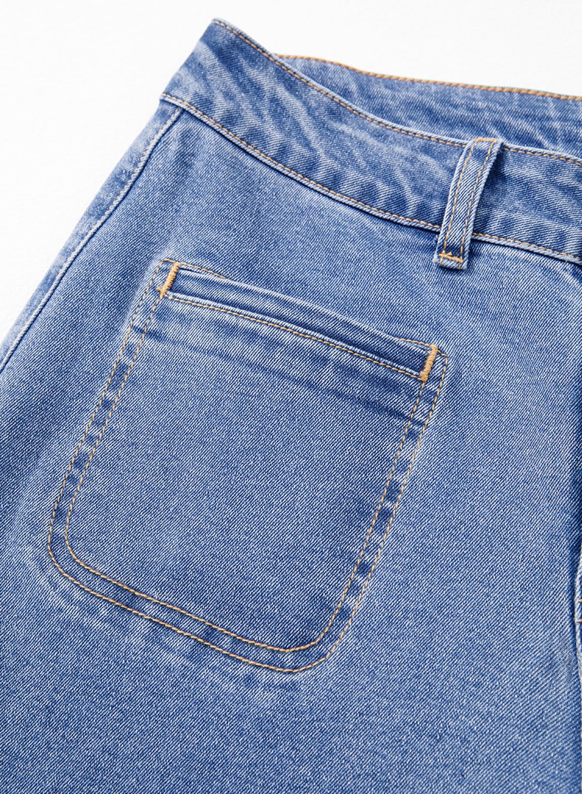 Foto 7 | Jeans Astylish Para Mujer, Pierna Ancha, Cintura Alta, Talla 6, Azul Ashleigh - Venta Internacional.