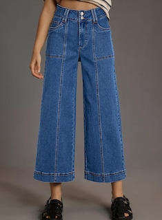 Foto 3 | Jeans Astylish Para Mujer, Cintura Alta, Acampanados, Pierna Ancha, Azul - Venta Internacional.