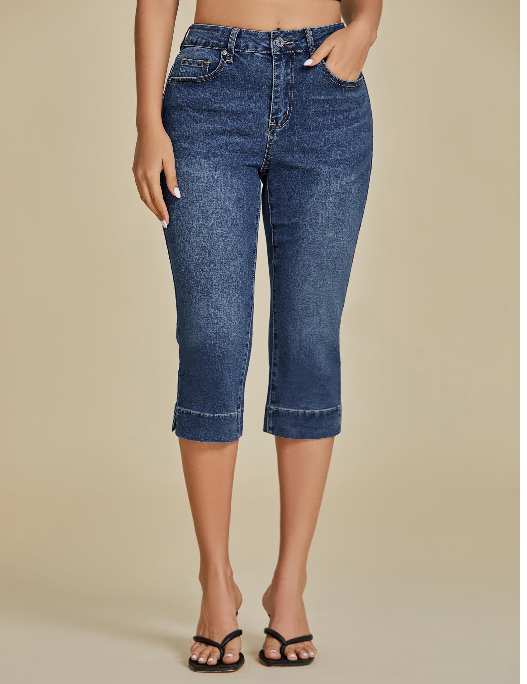 Foto 5 pulgar | Capri Jeans Luvamia Azul Atlántico Oscuro De Cintura Alta Para Mujer - Venta Internacional.