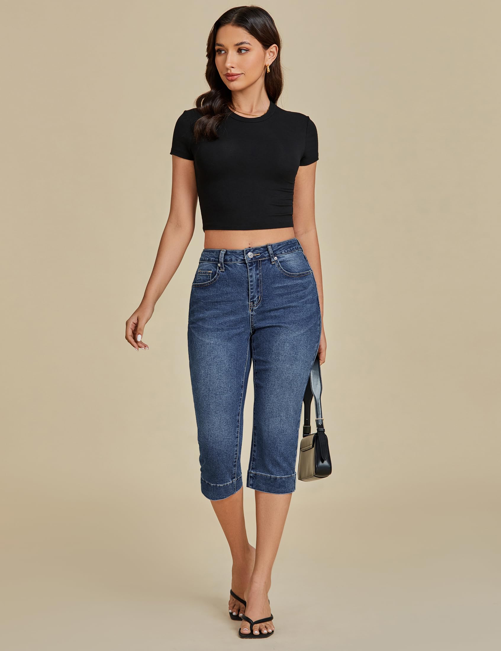 Foto 8 pulgar | Capri Jeans Luvamia Azul Atlántico Oscuro De Cintura Alta Para Mujer - Venta Internacional.