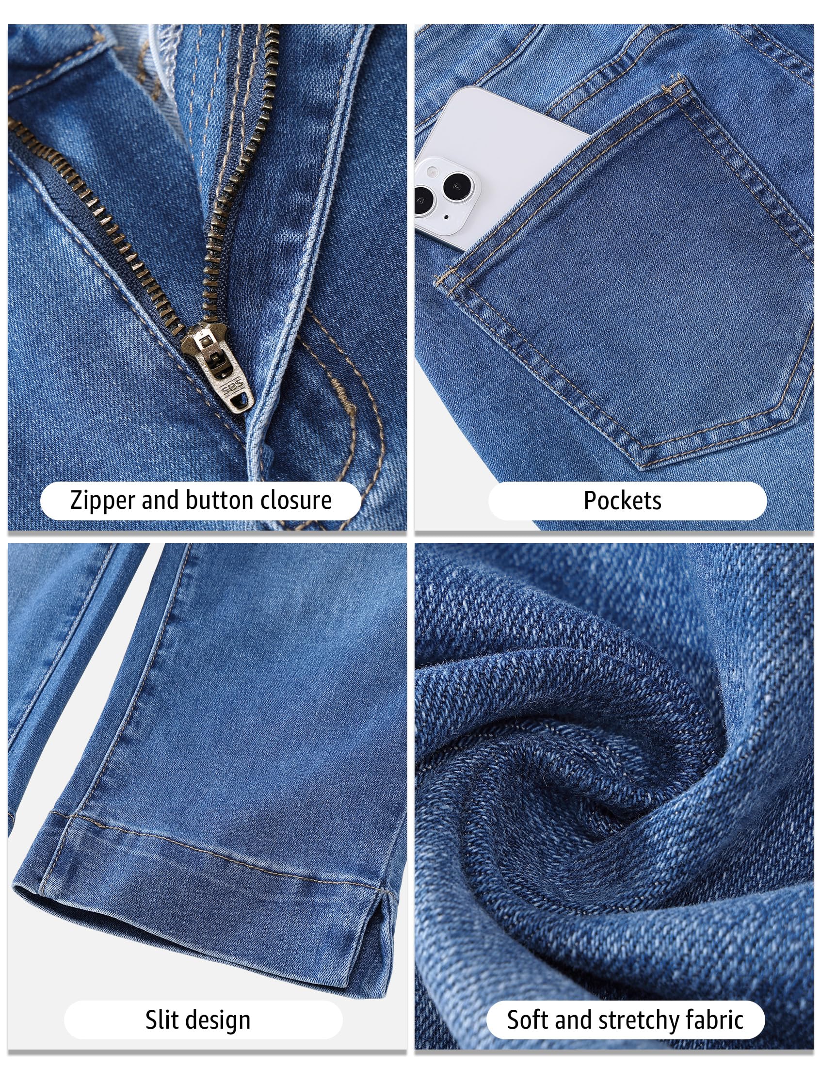 Foto 5 | Vaqueros Capris Luvamia Para Mujer, Vaqueros Ajustados, Color Azul, Talla Xl - Venta Internacional.