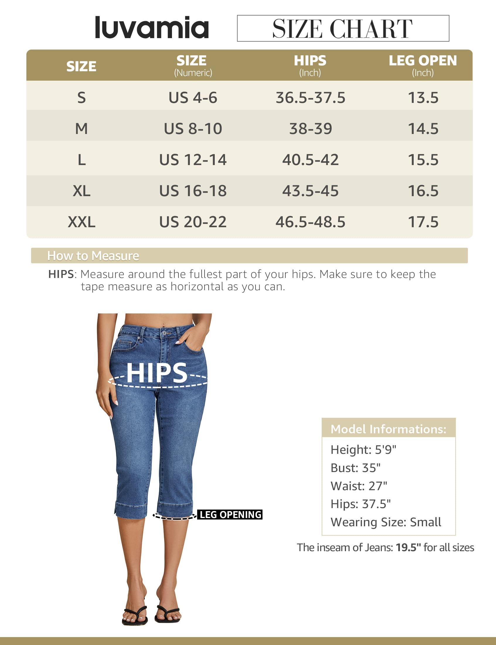 Foto 7 pulgar | Vaqueros Capris Luvamia Para Mujer, Vaqueros Ajustados, Color Azul, Talla Xl - Venta Internacional.