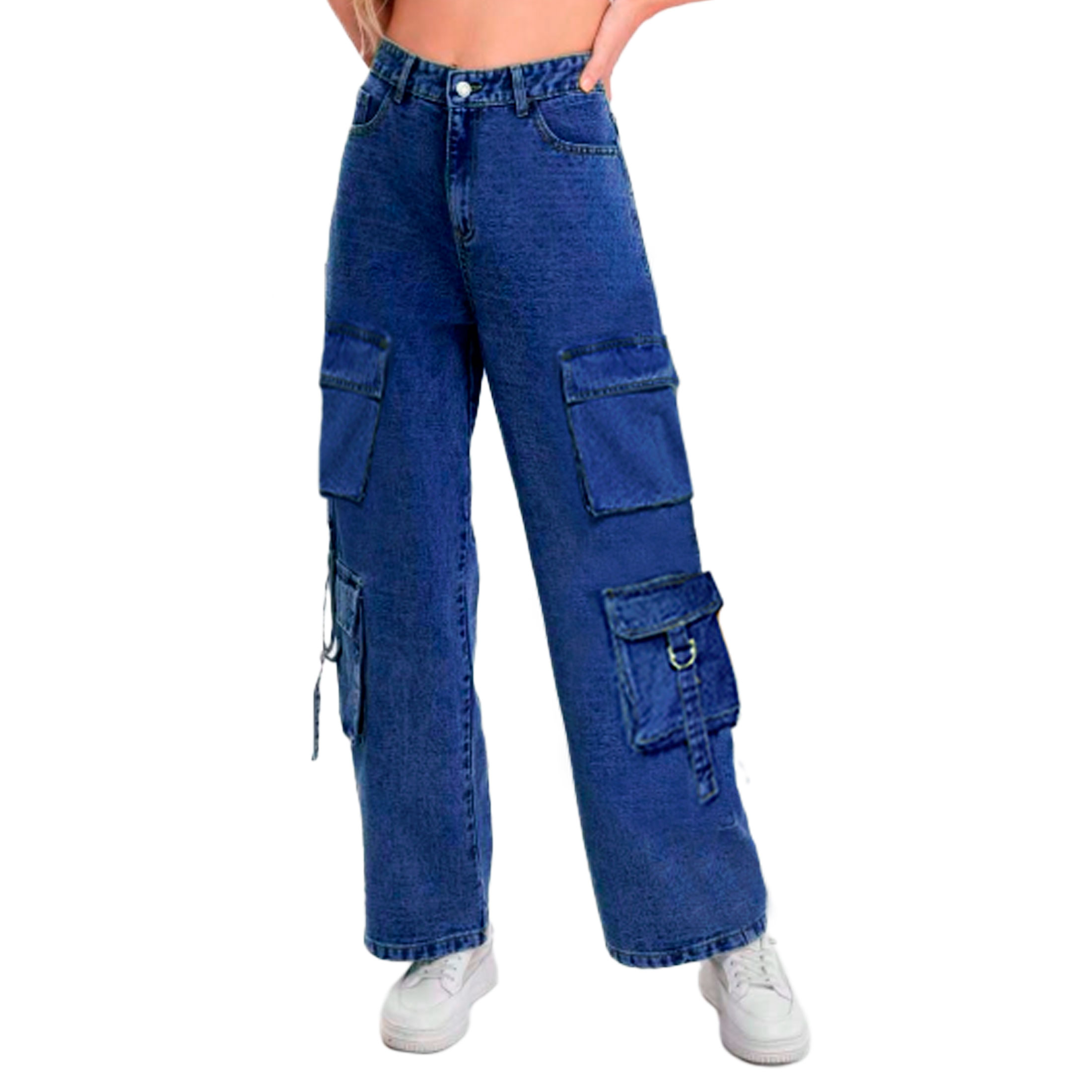 Foto 1 | Pantalón Cargo Mujer Recto 025682