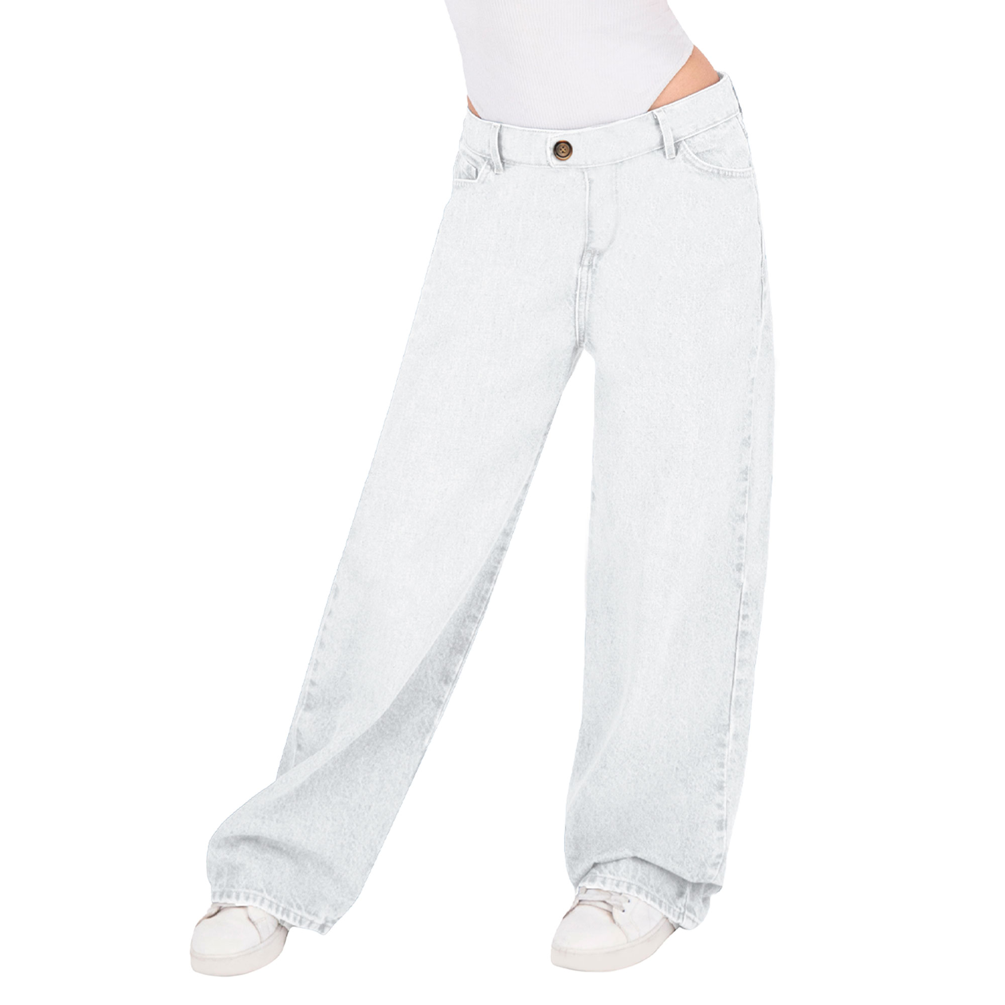 Mom Jeans Mujer Blanco Mezclilla 025630