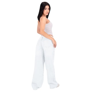 Foto 4 | Mom Jeans Mujer Blanco Mezclilla 025630