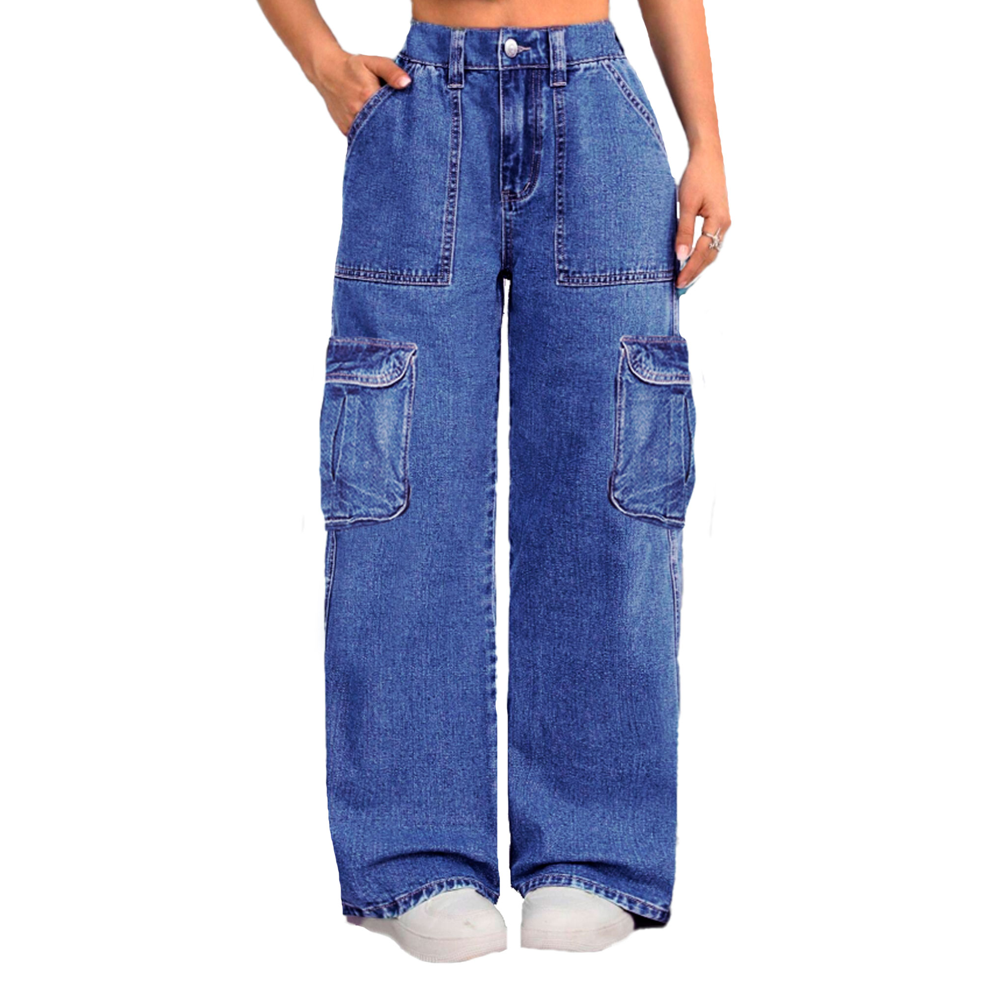 Foto 1 | Pantalón Cargo Mujer Recto 025681