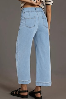 Foto 3 | Jeans Astylish Para Mujer, Casual, Talle Alto, Pierna Ancha, Azul Cielo - Venta Internacional.