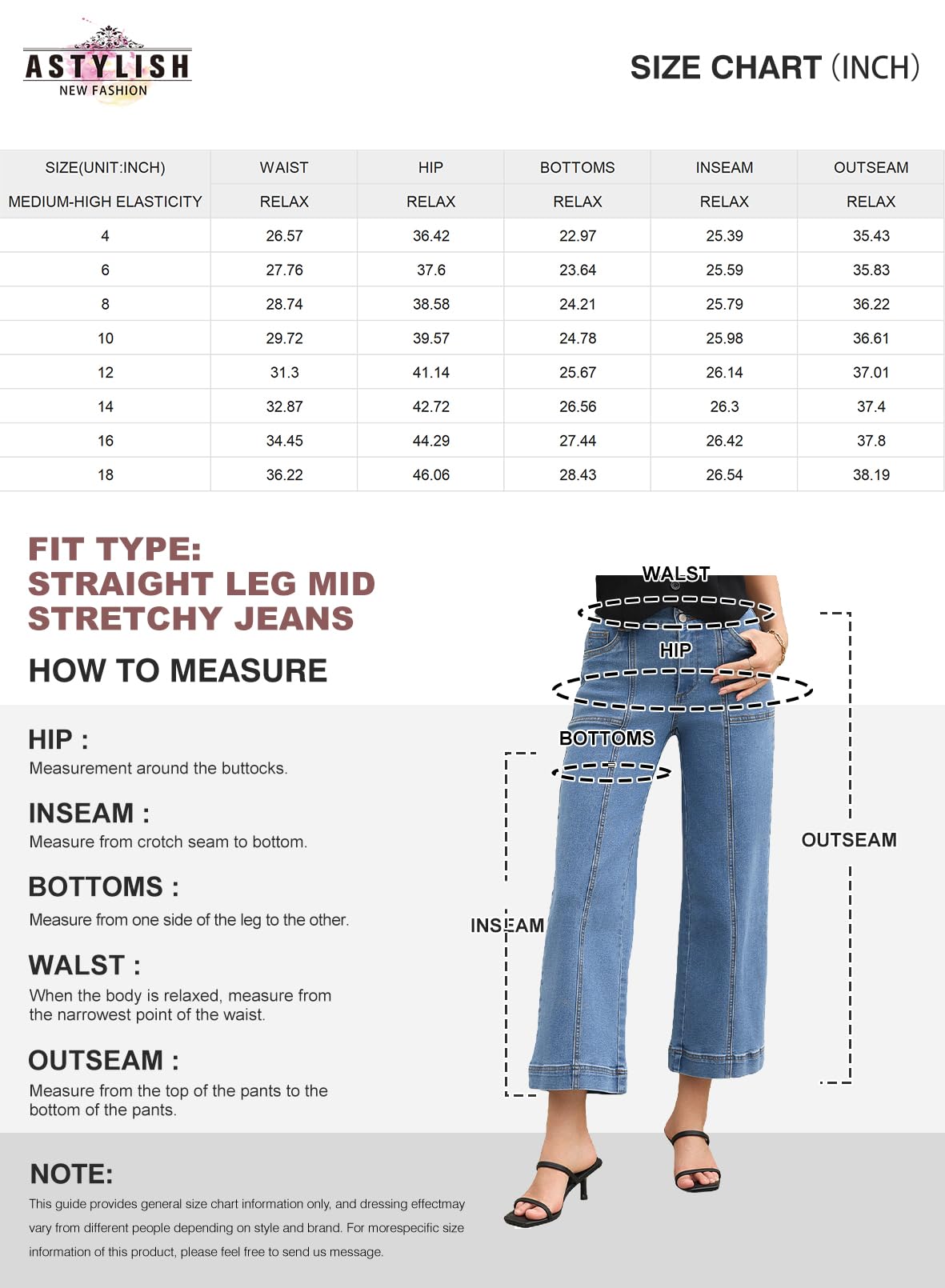 Foto 7 pulgar | Jeans Astylish Para Mujer, Casual, Talle Alto, Pierna Ancha, Azul Cielo - Venta Internacional.