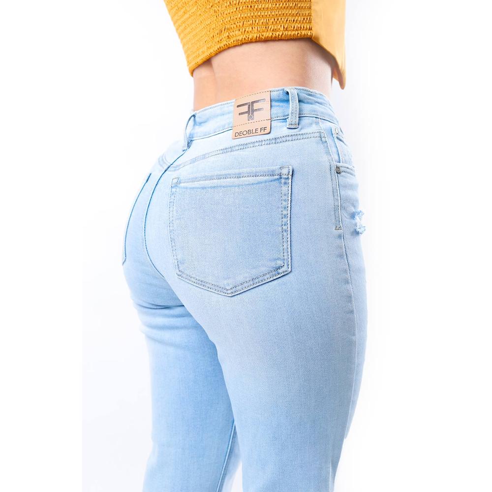 Foto 5 pulgar | Jeans Recto Con Rasgadura / Juvenil, 1674 (azul Claro) Azul