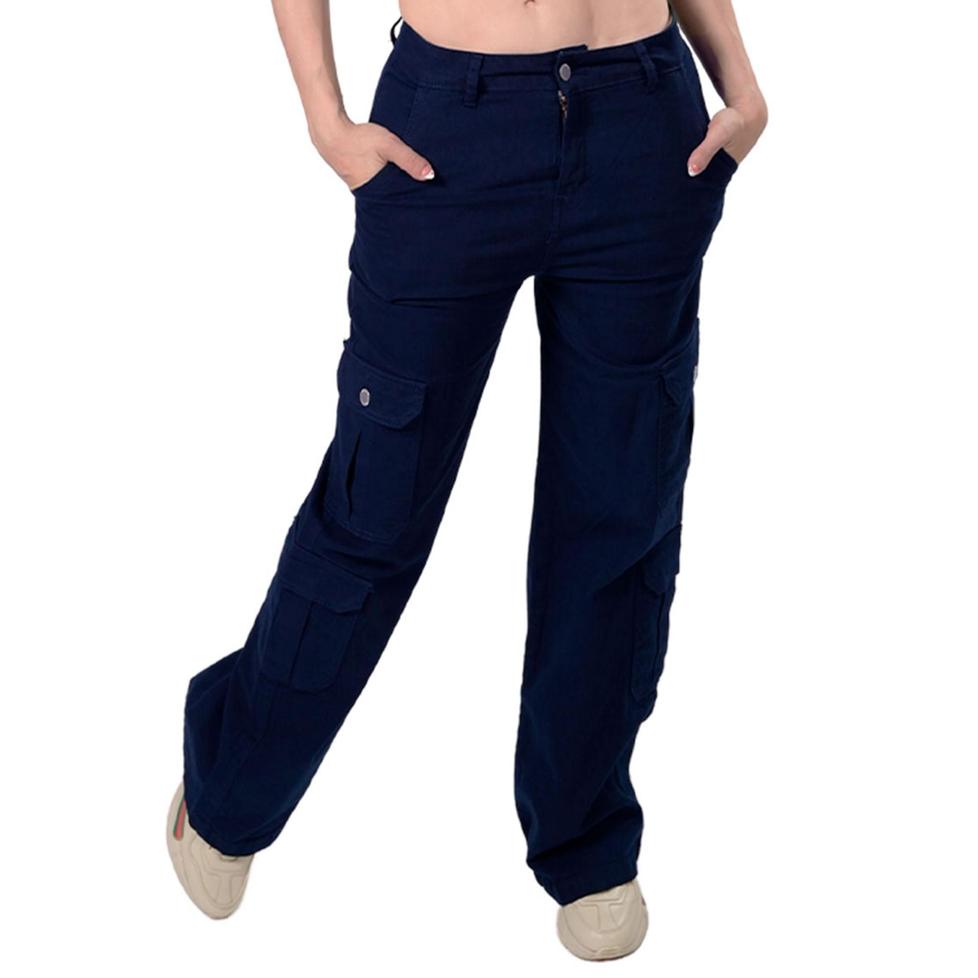 Pantalón Cargo Britos Jeans Mujer Azul Marino 024812