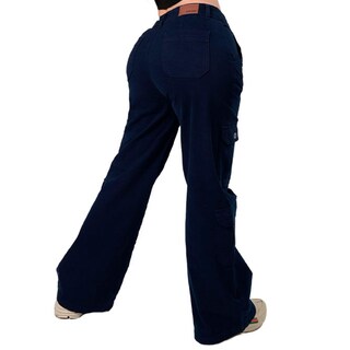 Foto 2 | Pantalón Cargo Britos Jeans Mujer Azul Marino 024812