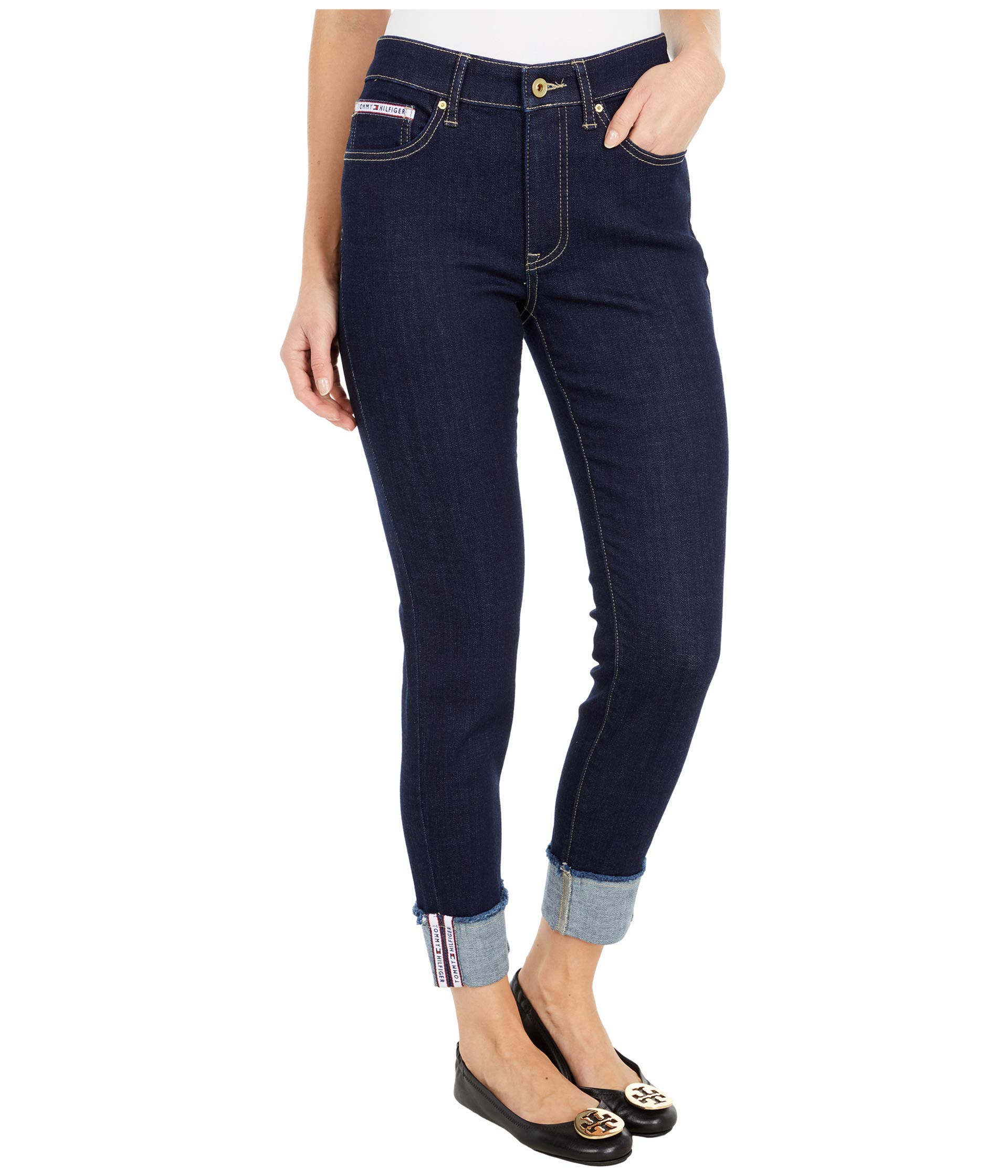 Foto 2 pulgar | Vaqueros Tommy Hilfiger Tribeca Skinny Crop Para Mujer, Suaves Y Enjuagados - Venta Internacional.