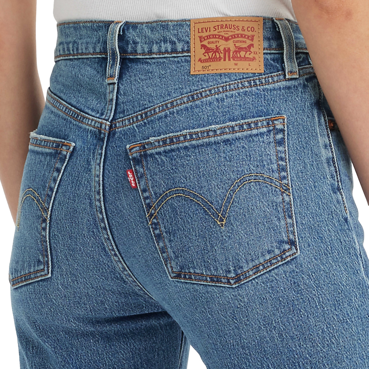 Foto 4 | Levi’s  501  Jeans Crop Para Mujer