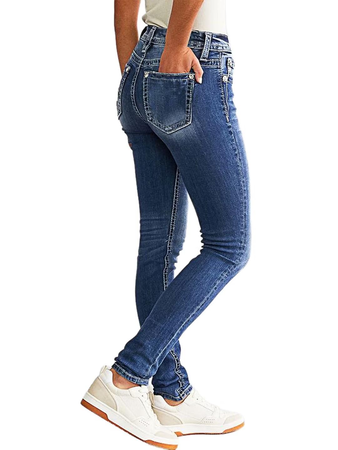 Foto 2 | Jeans Flamingals Bootcut Deep Blue Denim Para Mujer, Talla M - Venta Internacional.