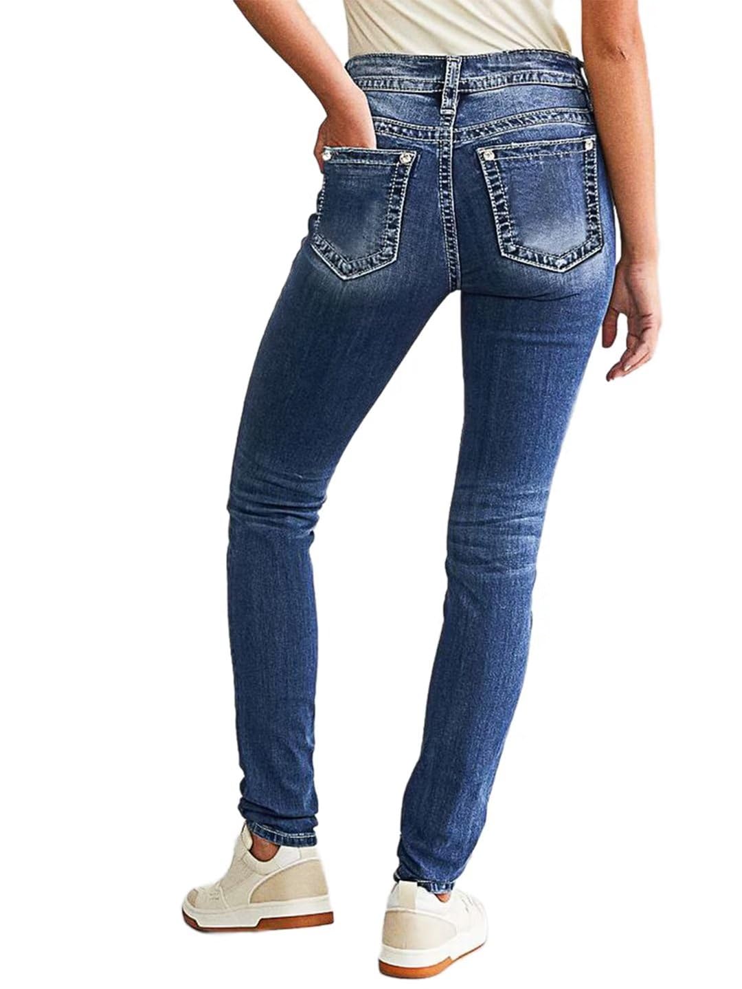 Foto 3 | Jeans Flamingals Bootcut Deep Blue Denim Para Mujer, Talla M - Venta Internacional.
