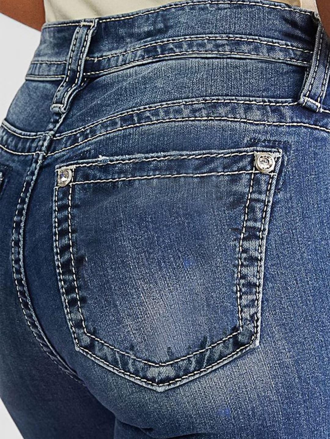 Foto 5 | Jeans Flamingals Bootcut Deep Blue Denim Para Mujer, Talla M - Venta Internacional.