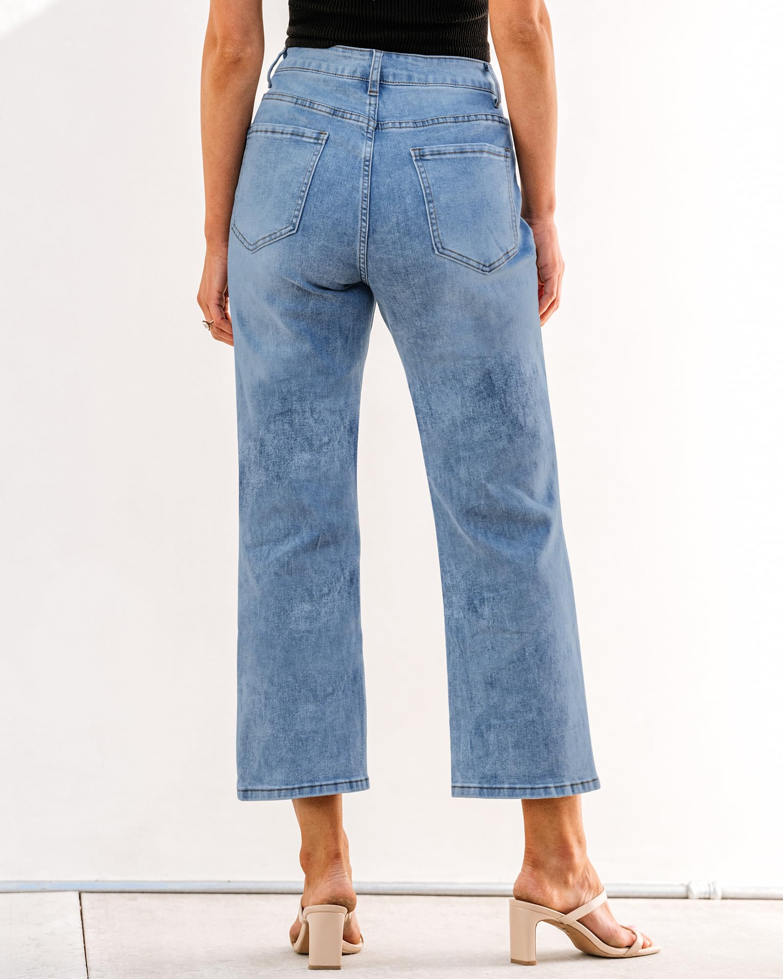 Foto 2 | Vaqueros Grapent High Rise Leg Para Mujer Lakeside Blue - Venta Internacional.