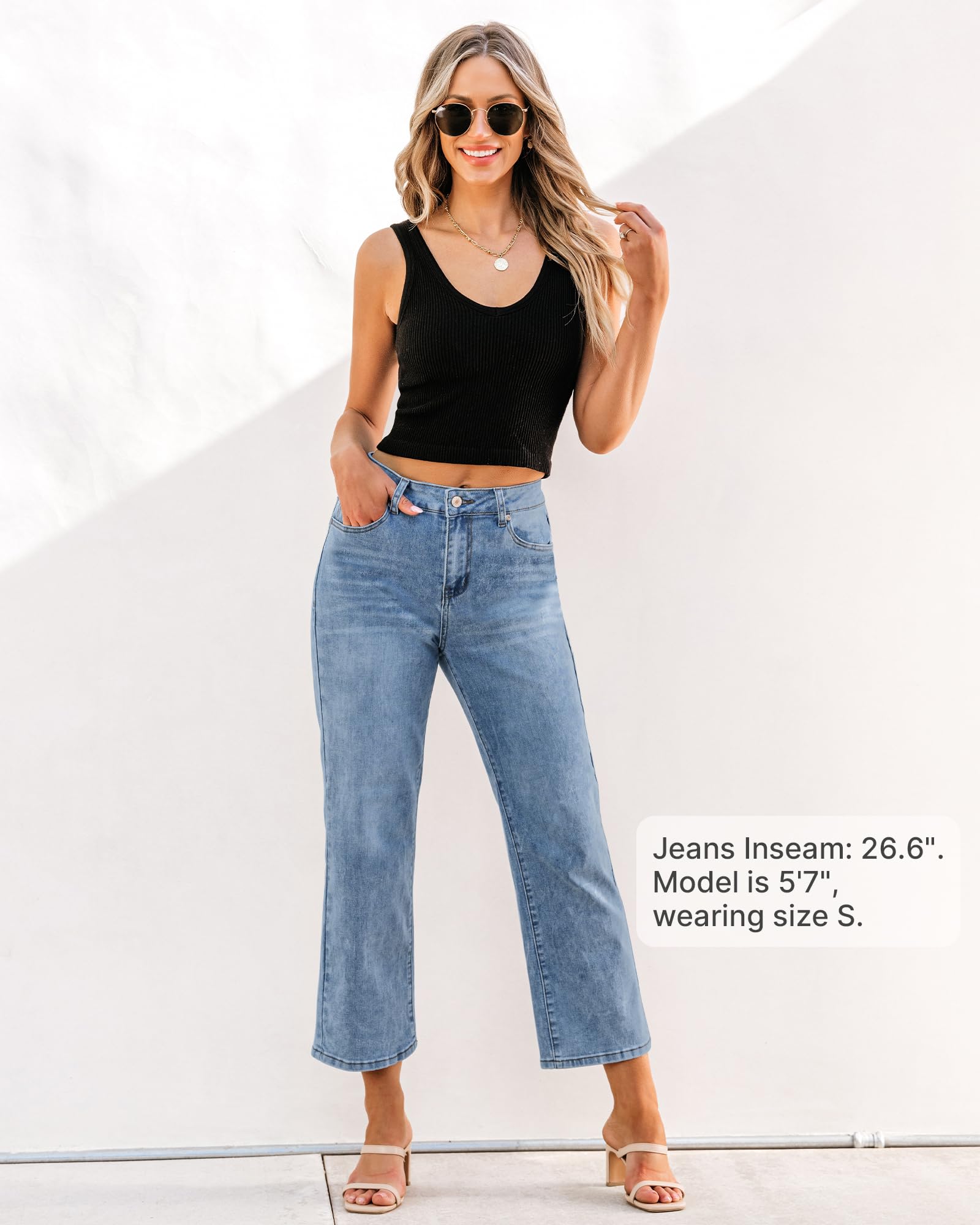 Foto 4 pulgar | Vaqueros Grapent High Rise Leg Para Mujer Lakeside Blue - Venta Internacional.