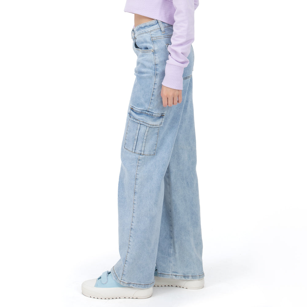 Foto 3 pulgar | Jeans Denim Lady Cargo Para Mujer