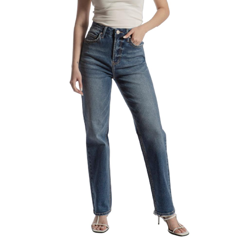 Foto 2 pulgar | Pantalón Straight Mujer Balam Bl7022 Azul