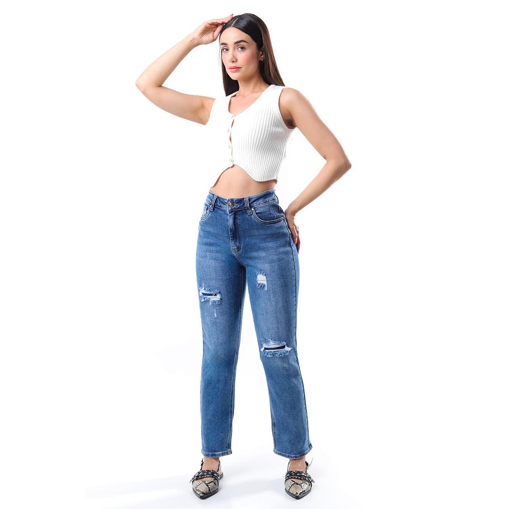 Foto 1 | Jeans Corte Recto /juvenil, 3905 (azul Medio) Azul