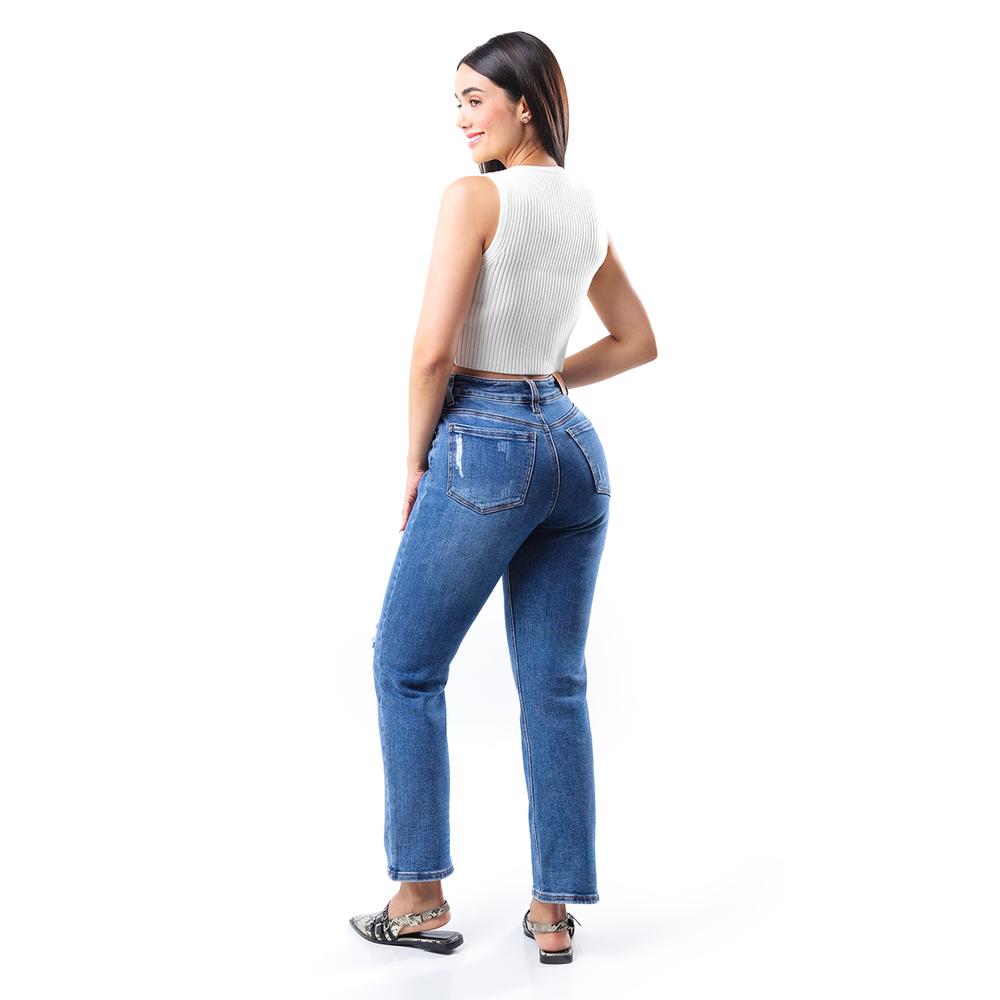 Foto 2 | Jeans Corte Recto /juvenil, 3905 (azul Medio) Azul
