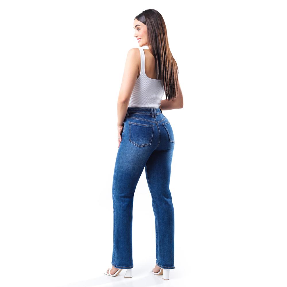 Foto 2 | Jeans De Corte Recto /juvenil, 3909 (azul Medio) Azul