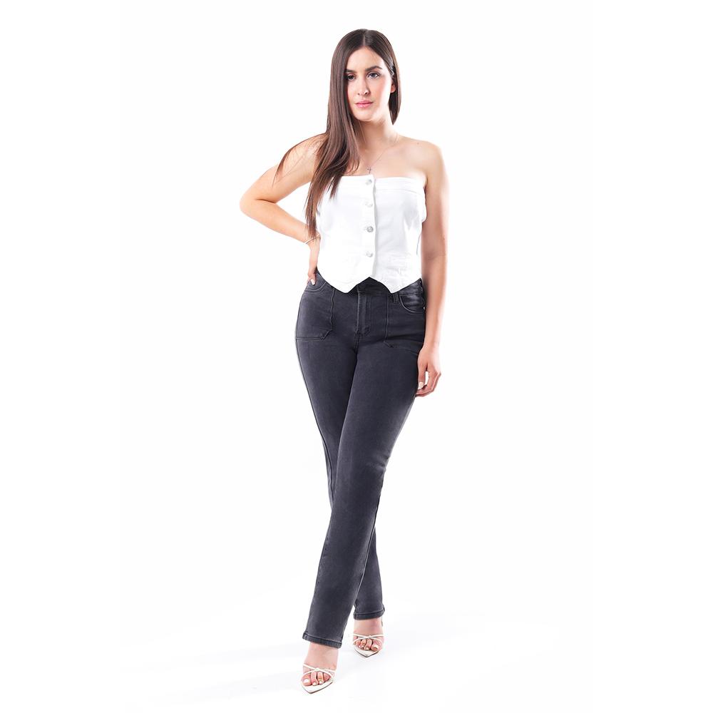 Foto 1 | Jeans De Corte Recto /juvenil, 1346 (negro) Negro