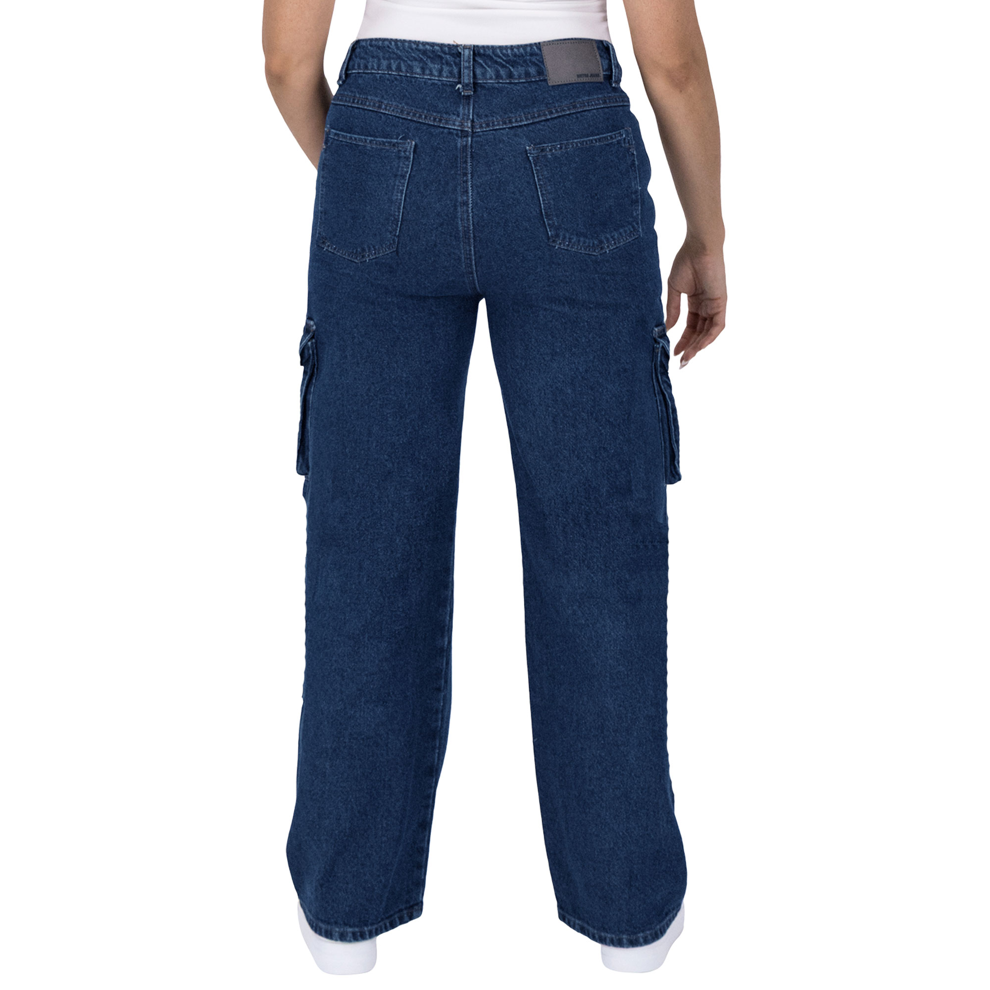 Foto 3 pulgar | Pantalón Cargo Britos Jeans Mujer Mezclilla 025626