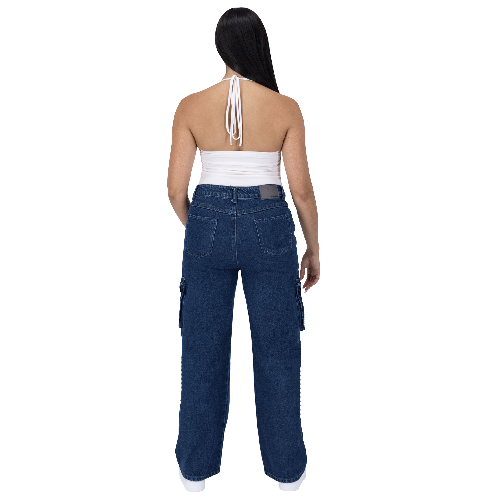 Foto 5 pulgar | Pantalón Cargo Britos Jeans Mujer Mezclilla 025626