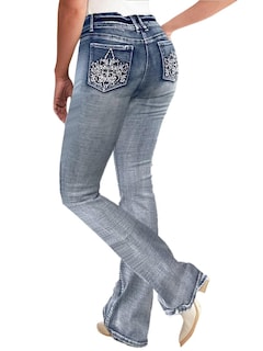 Foto 1 | Jeans Flamingals Bootcut Para Mujer, Pierna Recta, Lavado Medio, Talla L - Venta Internacional.