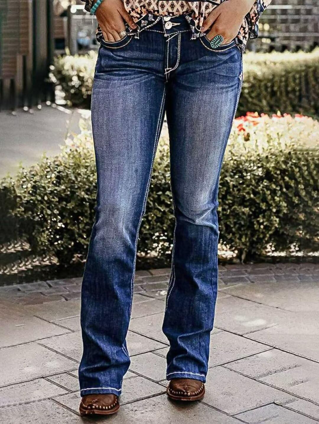 Foto 3 pulgar | Bota Jeans Flamingals Para Levantar Glúteos, Azul Marino, Para Mujer, Talla S - Venta Internacional.