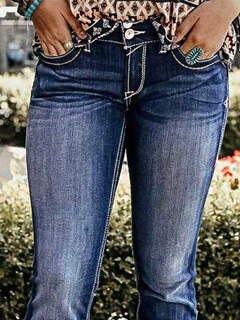 Foto 4 | Bota Jeans Flamingals Para Levantar Glúteos, Azul Marino, Para Mujer, Talla S - Venta Internacional.