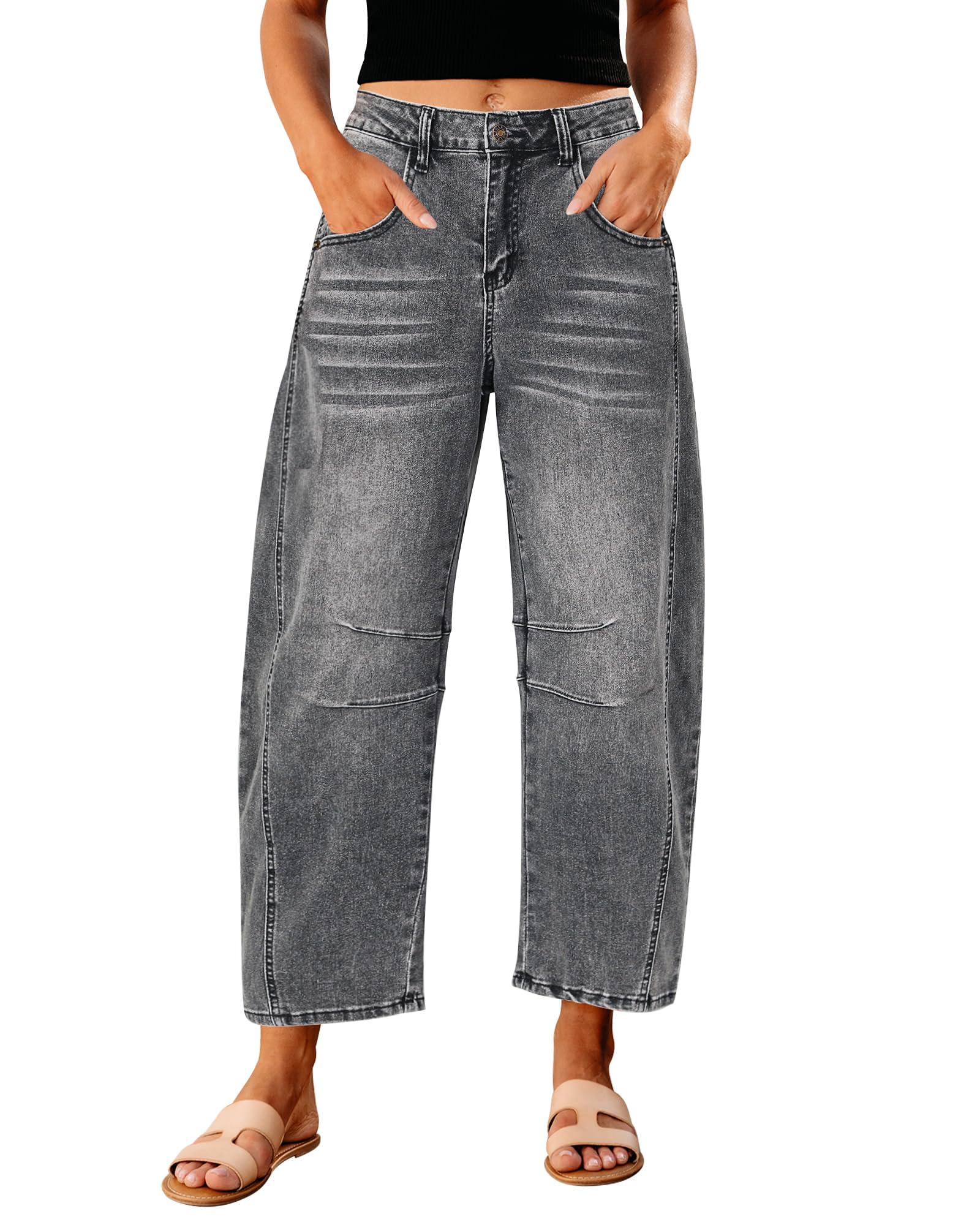 Foto 2 pulgar | Pantalones Grapent Pantalones Tobilleros Cortos De Cintura Alta Informales De Verano - Venta Internacional.
