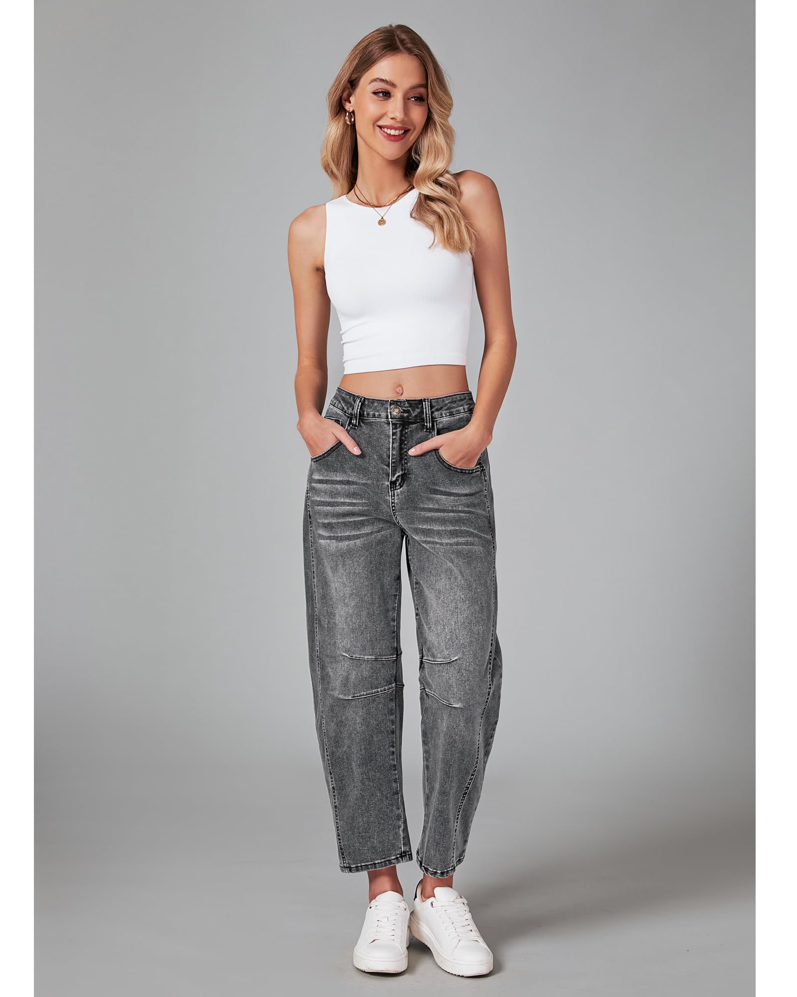 Foto 5 pulgar | Pantalones Grapent Pantalones Tobilleros Cortos De Cintura Alta Informales De Verano - Venta Internacional.