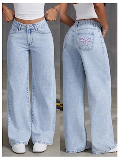 Foto 3 | Jeans Floerns Y2k De Pierna Recta Boyfriend Light Wash Para Mujer - Venta Internacional.