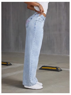 Foto 4 | Jeans Floerns Y2k De Pierna Recta Boyfriend Light Wash Para Mujer - Venta Internacional.