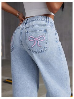 Foto 5 | Jeans Floerns Y2k De Pierna Recta Boyfriend Light Wash Para Mujer - Venta Internacional.