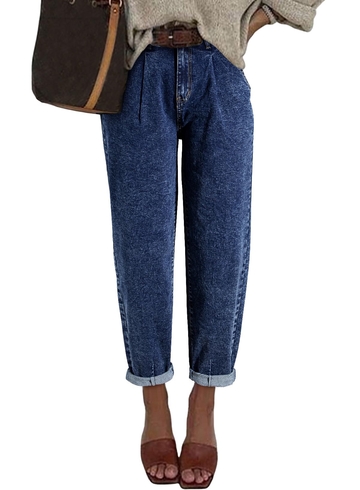 Foto 1 | Jeans Evaless 2024 Boyfriend Para Mujer, Cintura Alta, Para Mamá - Venta Internacional.