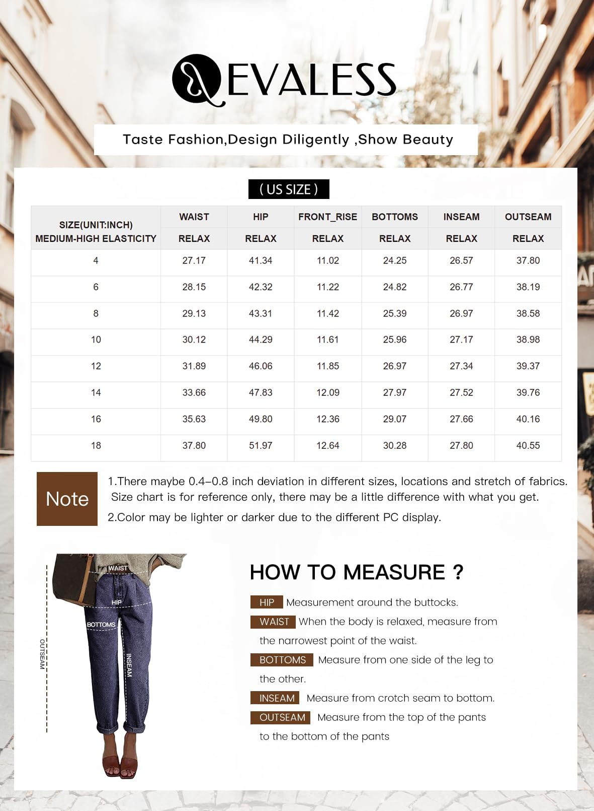 Foto 7 | Jeans Evaless 2024 Boyfriend Para Mujer, Cintura Alta, Para Mamá - Venta Internacional.