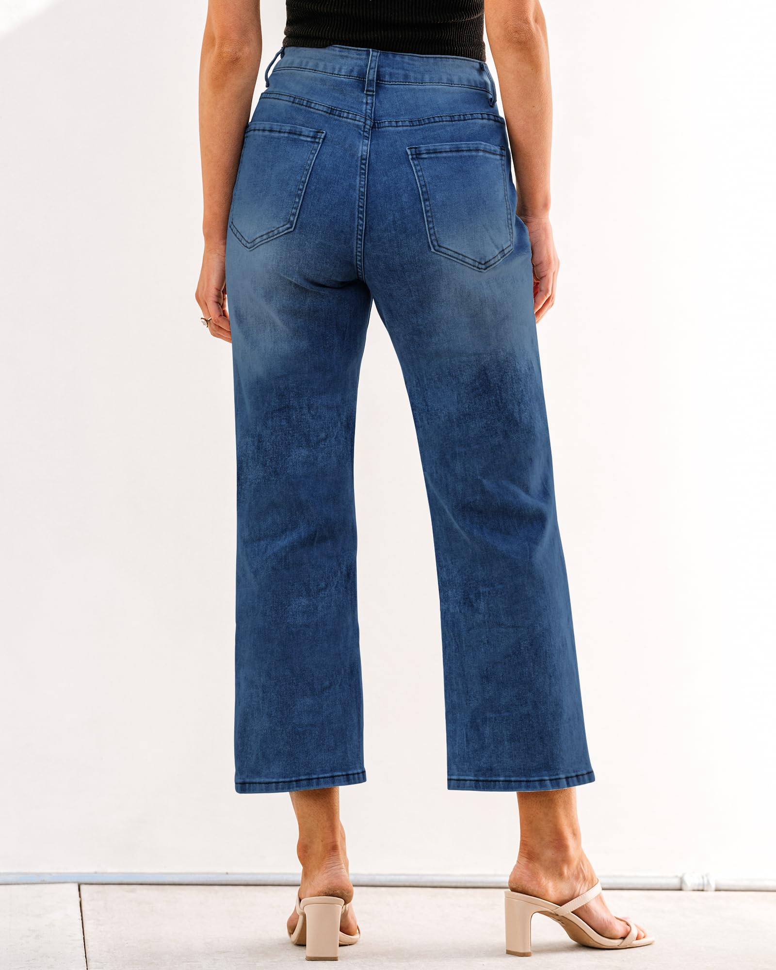 Foto 3 pulgar | Pantalones Vaqueros Grapent, Azul Oscuro, Cintura Alta, Holgados De Los Años 90 Para Mujer S - Venta Internacional.