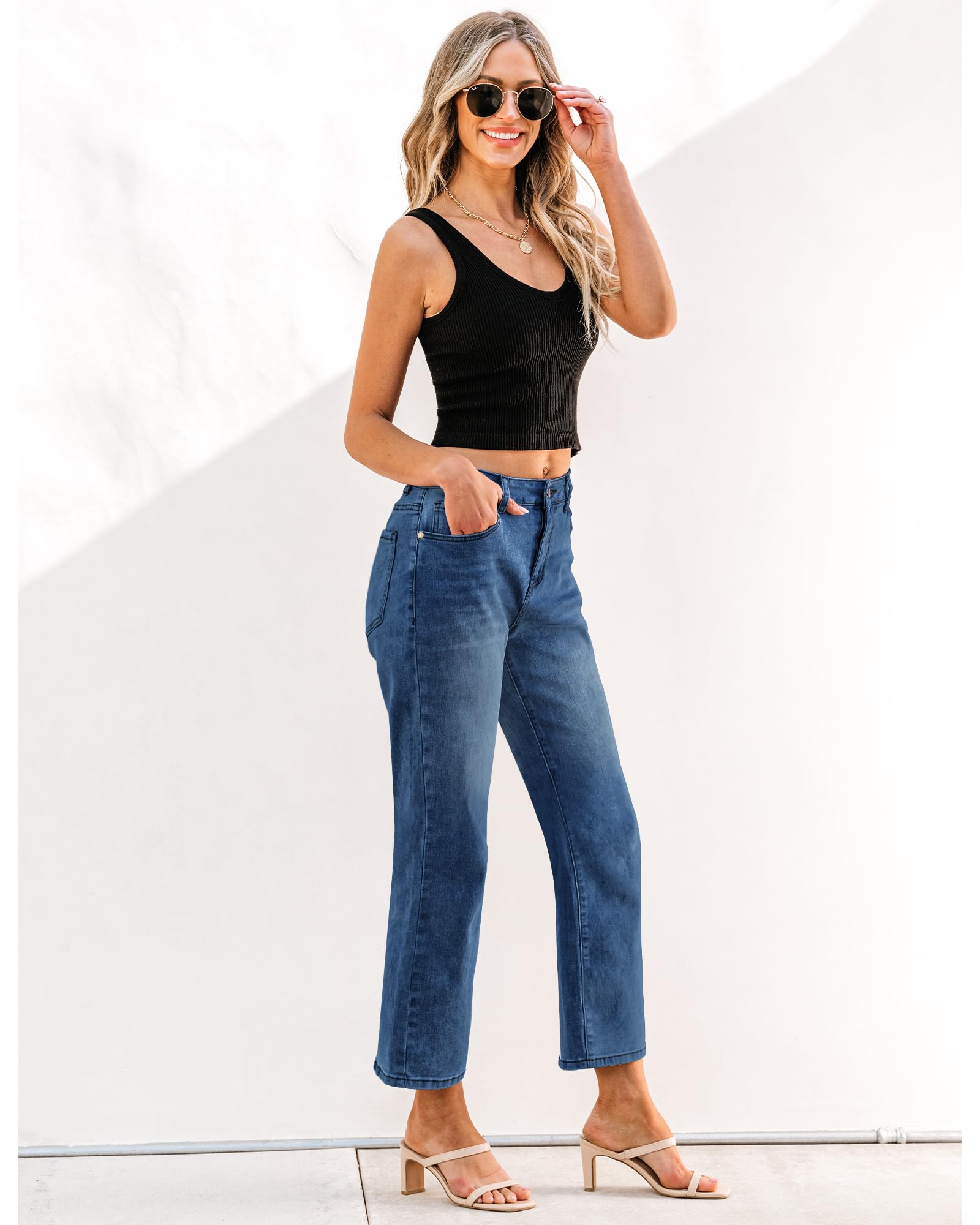 Foto 5 pulgar | Pantalones Vaqueros Grapent, Azul Oscuro, Cintura Alta, Holgados De Los Años 90 Para Mujer S - Venta Internacional.