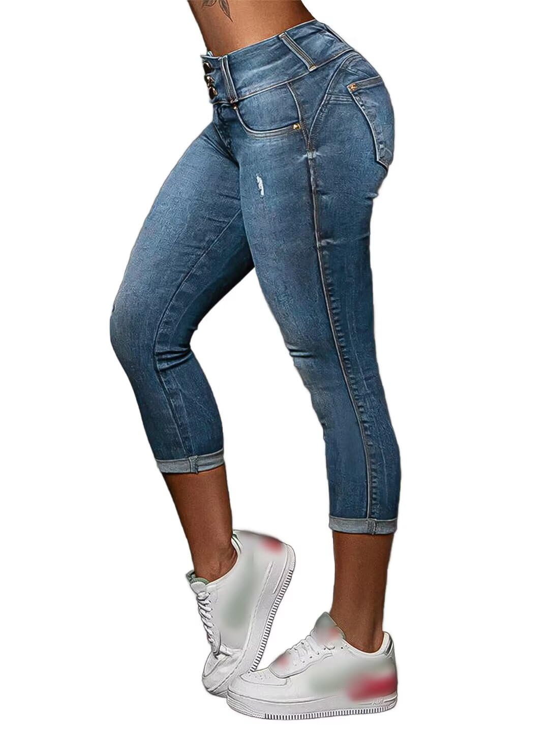 Foto 2 pulgar | Capri Jeans Flamingals, Elástico, Para Mujer, Para Levantamiento De Glúteos - Venta Internacional.